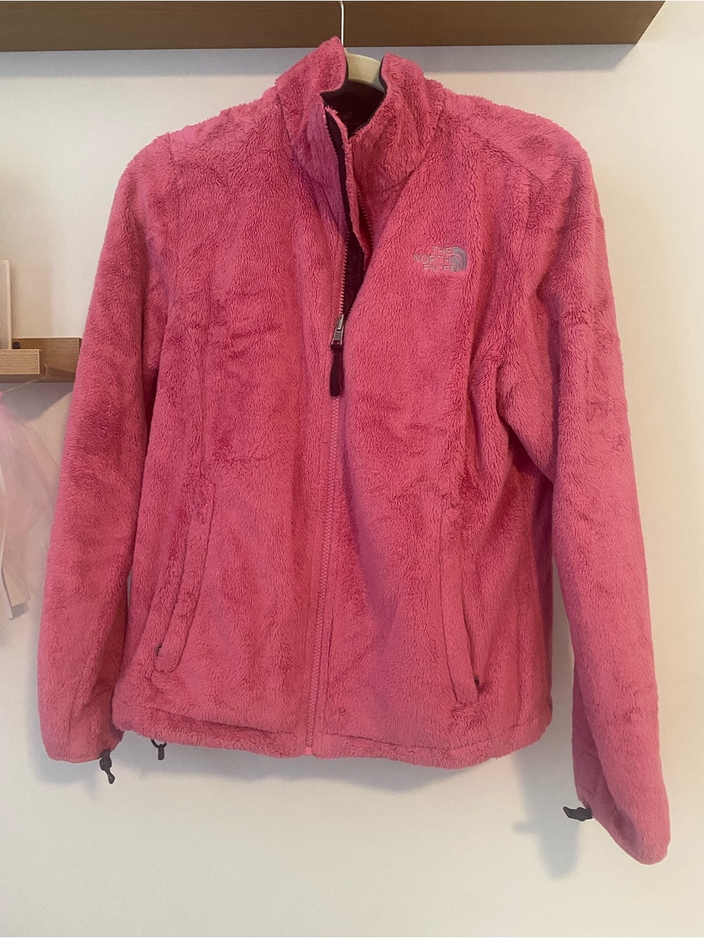 The North Face Women's Pink Full-Zip Fuzzy Jacket